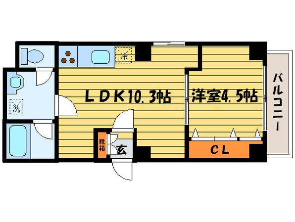 サンシャイン1-9の物件間取画像